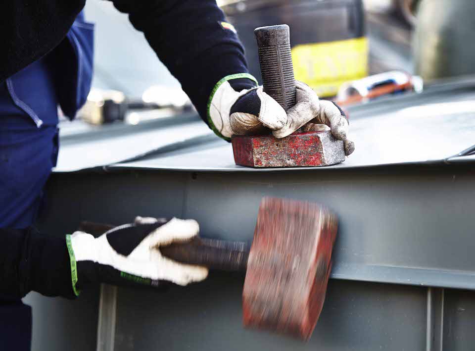 Bandtäckning & Dubbelfalsat plåttak