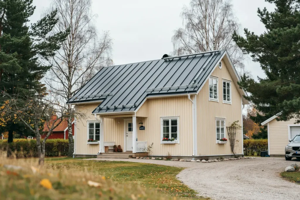montering av taks kerhet och sn rasskydd p villa i ronna